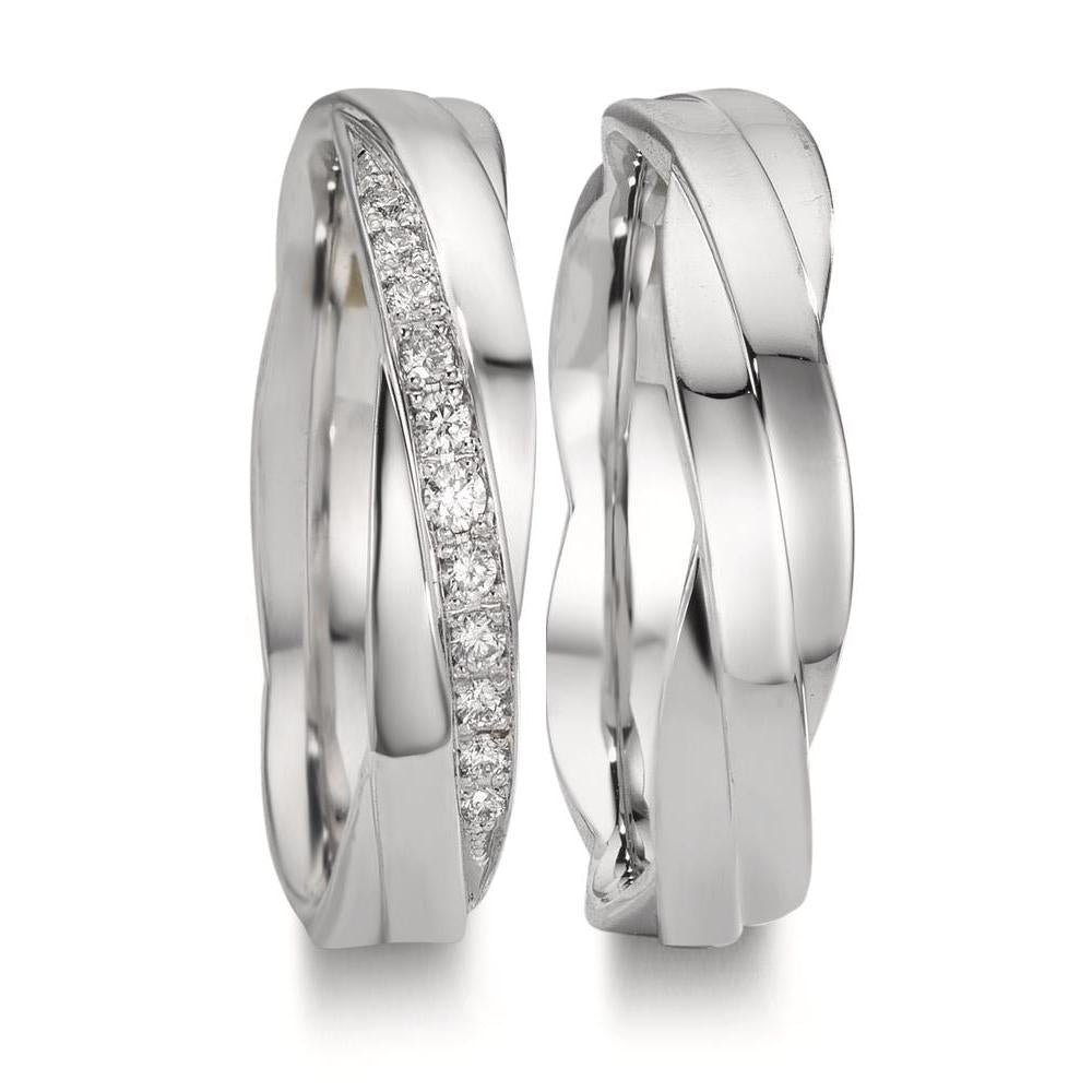 Alliance Or blanc 18K