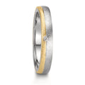 Alliance Acier inoxydable, Or jaune 9K Diamant 0.015 ct, w-si