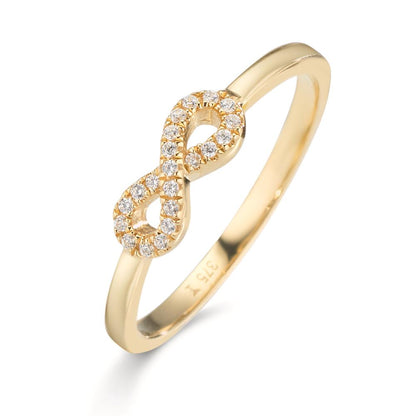 Bague Or jaune 9K Zircone Infini