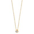 Collier Or jaune 18K Diamant 0.05 ct, w-si 42-45 cm