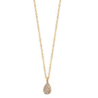 Collier Or jaune 18K Diamant 0.04 ct, 9 Pierres, w-si 42-45 cm