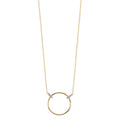 Collier Or jaune 9K, Or blanc 9K Zircone 6 Pierres 42-45 cm Ø14 mm