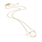 Collier Or jaune 9K, Or blanc 9K Zircone 6 Pierres 42-45 cm Ø14 mm