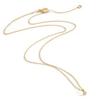 Collier Or jaune 18K Diamant 0.03 ct, w-si 42-45 cm
