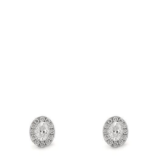 Clous d'oreilles Or blanc 18K Diamant 0.58 ct, w-si
