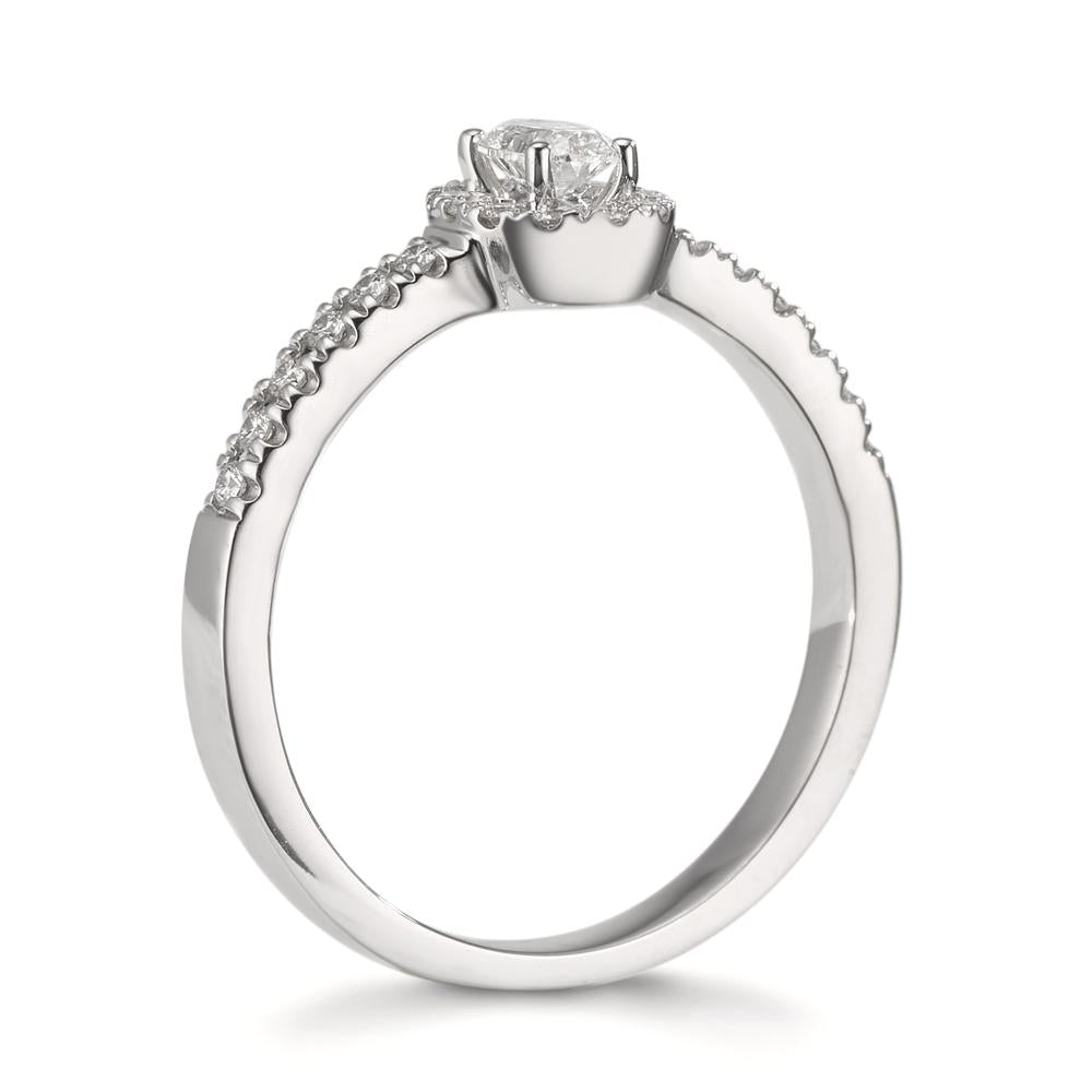 Bague Or blanc 18K Diamant 0.37 ct, w-si