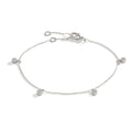 Bracelet Or blanc 18K Diamant 0.24 ct, 28 Pierres, w-si