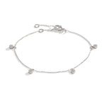 Bracelet Or blanc 18K Diamant 0.24 ct, 28 Pierres, w-si