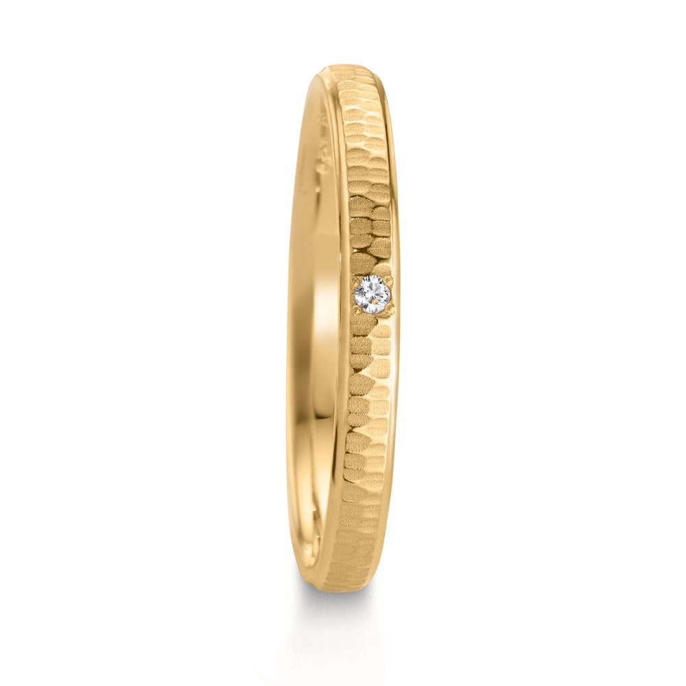 Alliance Or jaune 18K Diamant 0.014 ct, w-si