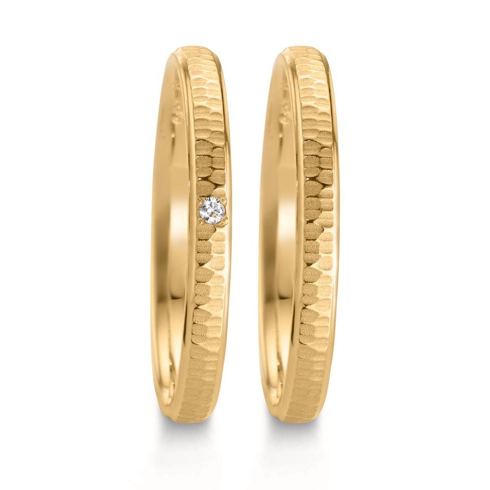 Alliance Or jaune 18K Diamant 0.014 ct, w-si