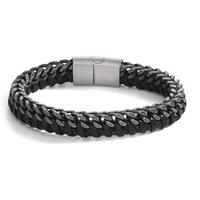 Bracelet Acier inoxydable, Cuir 21 cm-602033